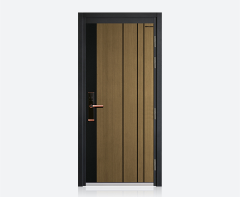 Puerta blindada de madera sólida resistente para puerta de entrada