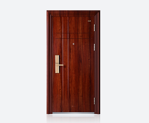 Puerta blindada exterior de alta calidad de acero de madera maciza de seguridad