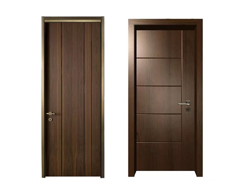 Puerta blindada exterior de alta calidad de acero de madera maciza color café de seguridad
