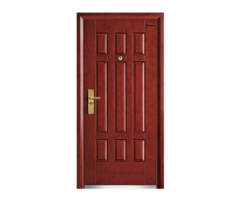 Puerta blindada de leña de acero